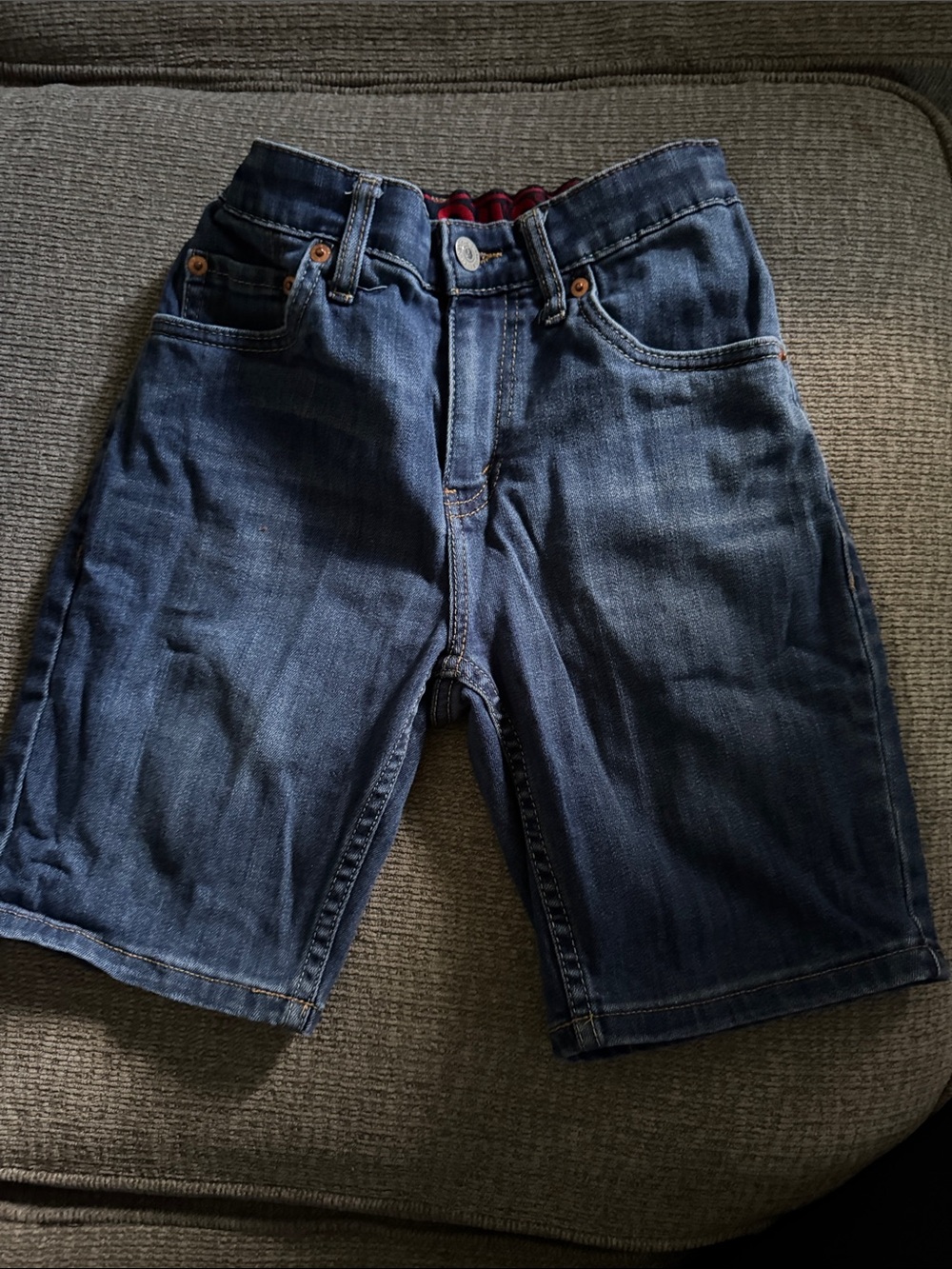 Boys Dark Blue Denim Shorts